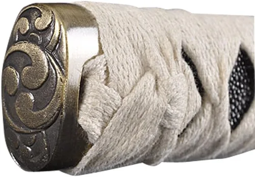 Vista 5 de Espada katana japonesa Zetsurin Samurai totalmente funcional, acero al carbono 1045, forjada a mano, templada al calor, espiga completa, afilada