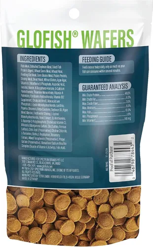 Vista 2 de Tetra GloFish Obleas para tiburones y bagre Cory, 1.58 onzas, alimento para peces de alimentación inferior