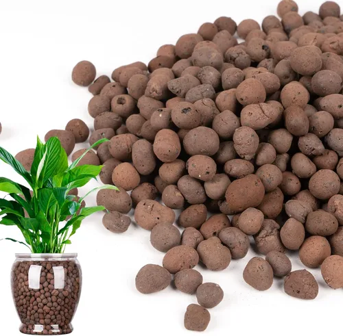 GASPRO 5lb de bolas de arcilla expandida orgánicas para plantas, 100% naturales, bolas Leca para el desarrollo de raíces en macetas, mezcla para