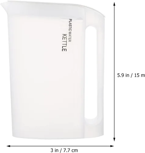 Vista 2 de Hervidor de agua de plástico con tapa, jarras de jugo, jarra de agua para leche, té, limonada, jugo de bebida, 74.4 fl oz