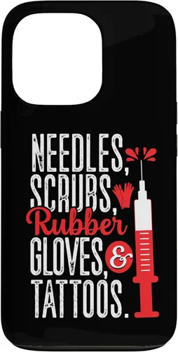 Vista 10 de Needles Scrubs Gloves Tattoos Phlebotomist Phlebotomy Tech Case for iPhone 16