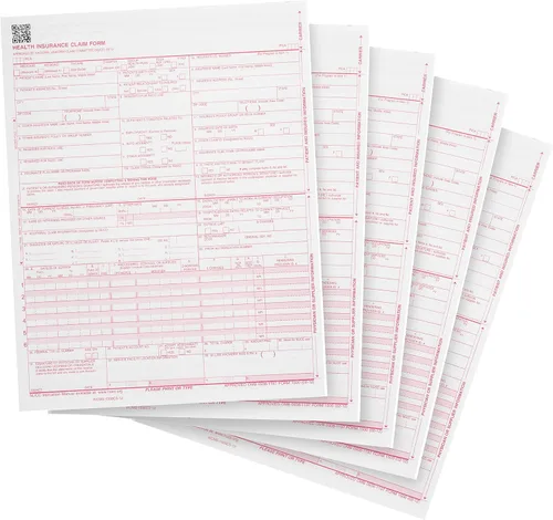 Vista 4 de Formularios de reclamación de 500 CMS 1500, HCFA actual 02/2012 Nueva versión válida para formularios de reclamación HCFA 1500 2024 y 2025