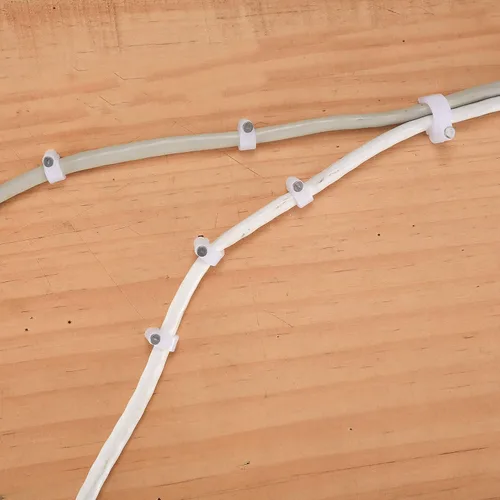 Vista 7 de 700 clips de cable con clavos de acero, clips de gestión de cables de cable, cable Ethernet blanco/cable coaxial/soporte de cable de cable, clips