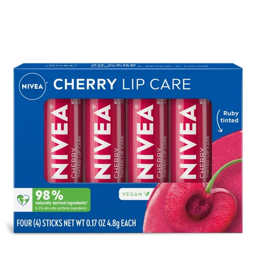 Vista 11 de NIVEA Blackberry Pie - Bálsamo labial nutritivo, Bridgerton edición limitada Bálsamo labial tintado con sabor a mora y manteca de karité, humedad 3