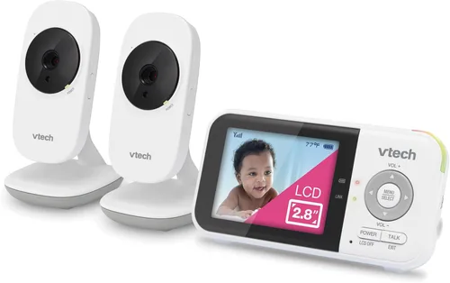 Vista 18 de VTech VM350 Monitor de video con batería admite modo de video de 12 horas, modo de audio de 21 horas, pantalla de 5 pulgadas, alcance de 1000 pies