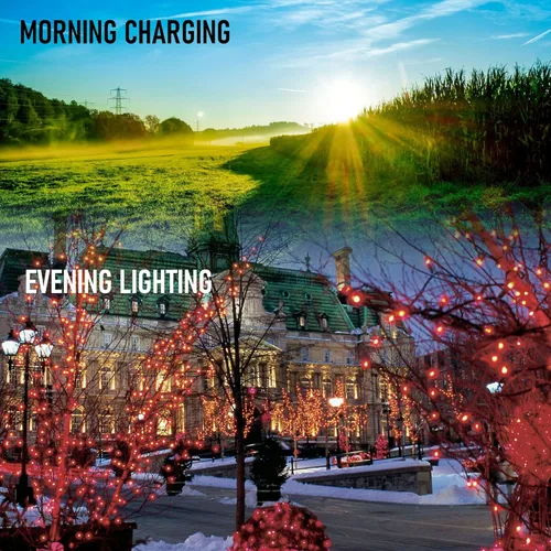 Vista 3 de Dazzle Bright Paquete de 2 tiras solares de Navidad rojas de 400 LED de 132 pies para exteriores, funciona con energía solar con 8 modos de luces