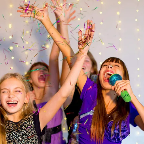 Vista 7 de Novelty Place Micrófono Echo para Niños y Pequeñitos - Micrófono de Karaoke Mágico sin Batería, Amplificador de Voz, Juguete Retro para Cantar, Azul