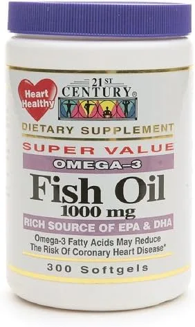 Siglo XXI Aceite de Pescado 1000 mg 300 softgels Pack de 2