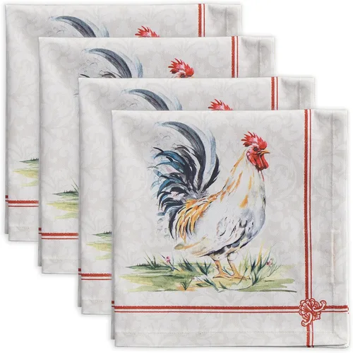 Vista 30 de Maison d' Hermine Juego de 4 servilletas de tela 100% algodón, suaves y duraderas, servilletas cuadradas reutilizables para uso diario, lavables