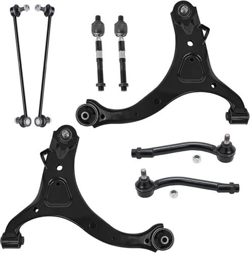 Vista 178 de Detroit Axle - Kit de ocho piezas - brazos de control de suspensión inferior delantero y trasero con juntas de bolas, extremos de barras