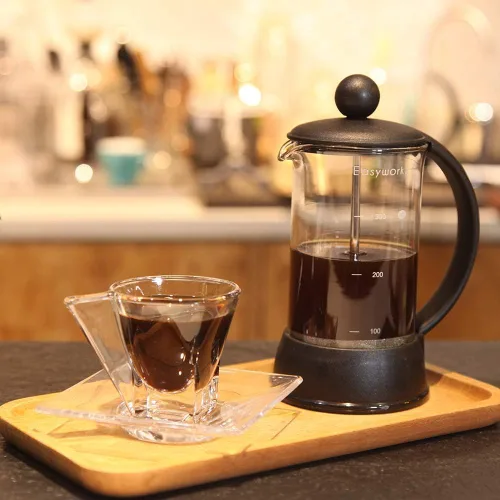 Vista 5 de Easyworkz Eclipse French Press Cafetera de 12 onzas con vidrio de borosilicato