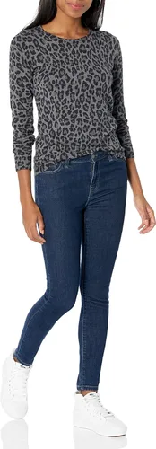 Vista 4 de Tienda Essentials - Suéter de cuello redondo, ligero y de manga larga para mujer (disponible en talla extragrande)