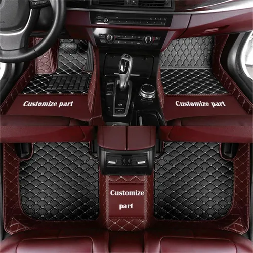 Vista 10 de MELKEN Alfombrillas de automóvil aptas para estilo personalizado dedicado, de lujo, protección para todo tipo de clima, forros para todo el Negro