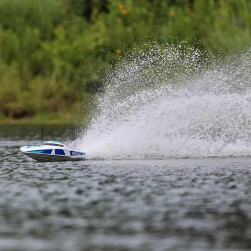 Vista 6 de Pro Boat Sonicwake V2 36" Autorecerrante sin escobillas RC Boat Deep-V RTR Baterías y cargador no incluidos Blanco PRB08032V2T2