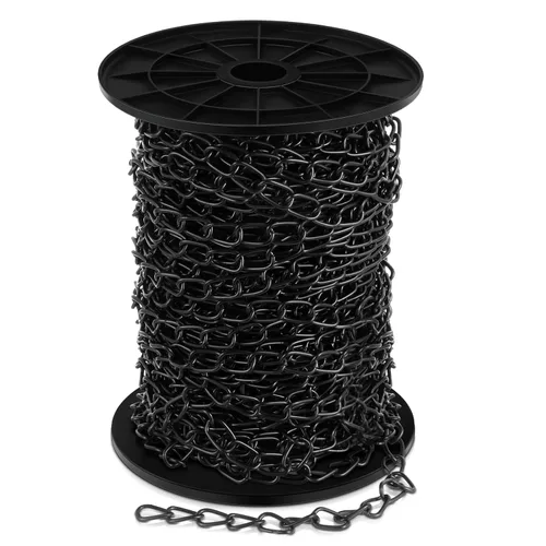 Vista 10 de Yaocom Cadena Jack Colgante de Acero Galvanizado de 50 pies, Carrete de Cadena de Metal Negro para Luminarias, Comederos para Pájaros, Luces
