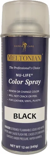 Meltonian Nu-Life - Tinte en aerosol de color para vinilo de plástico y cuero, 12 onzas, color negro #2