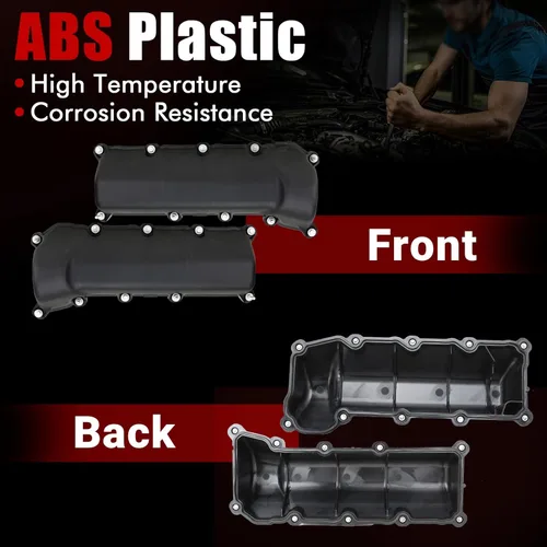 Vista 5 de Juego de tapa de válvula de motor izquierdo y derecho MITZONE con juntas y pernos compatible con 2002-2012 Dodge Dakota Durango Nitro RAM 1500 Jeep