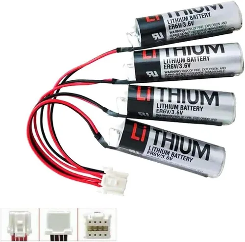 Vista 4 de Batería ER6V/3.6V para Yaskawa HW0470360-A Motoman Robot Battery ER6V-4 8000mAh (1 paquete)