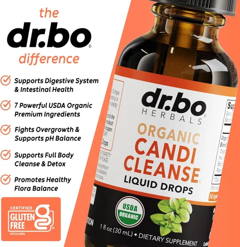 Vista 4 de Candi Cleanse Suplemento de apoyo en gotas – Aceite de orégano orgánico gotas líquido y ajenjo de nogal negro – Complejo de equilibrio