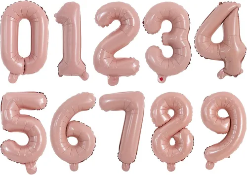 Vista 17 de TONIFUL Globos grandes de 50 pulgadas con números dorados del 0 al 9, globo digital grande de Mylar número 8 digital ocho para fiestas