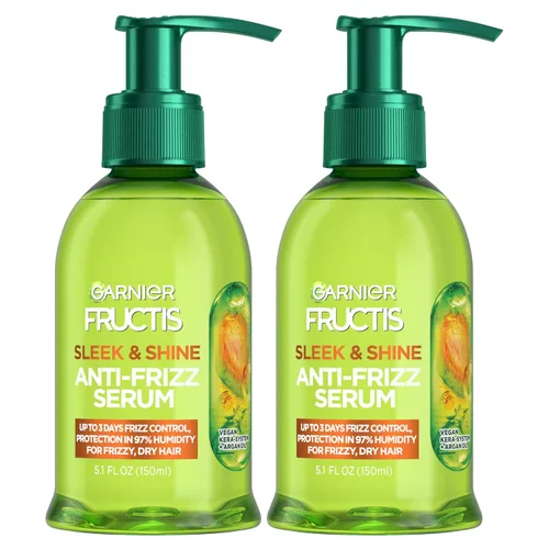Vista 14 de Sérum anti frizz Garnier Fructis Sleek & Shine, frizzy, cabello seco, inmanejable, 5.1 onzas líquidas
