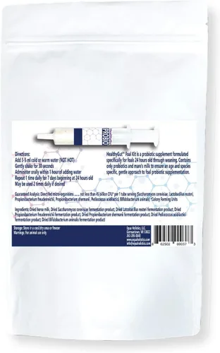 Vista 7 de HealthyGut - Kit de potro para caballos, suplemento dietético, fórmula totalmente natural (0.49 oz)