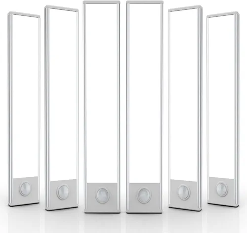 Vista 16 de Paquete de 6 luces inalámbricas para debajo del gabinete, 32 luces LED recargables con sensor de movimiento para interiores, luces magnéticas