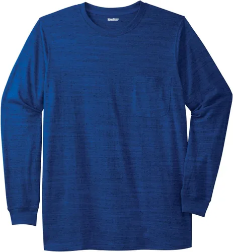 Vista 11 de KingSize Shrink-Less - Camiseta ligera de manga larga con bolsillo y cuello Negro