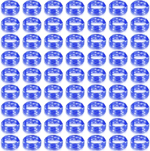 Vista 12 de Hortsun 20 Packs Fairy Lights Battery Operated 3 Speed Modes, 7 Ft/ 2 M 20 LED Battery String Mini Waterproof Wire Twinkle Lights Bulk for Wedding