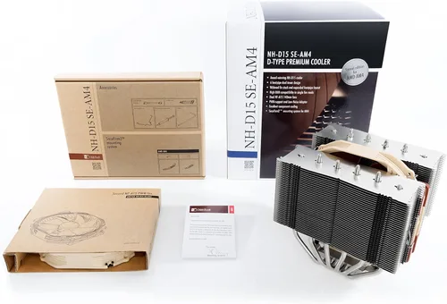 Vista 4 de Noctua Enfriador de CPU NH-D15 SE-AM4 con cubiertas de disipador térmico NA-HC4 chromax.White