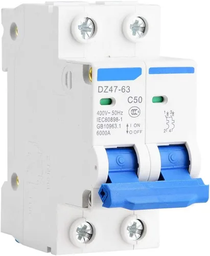 Vista 3 de Interruptor de aire de fuga del disyuntor miniatura DZ47-63 2P 400VAC(25A)