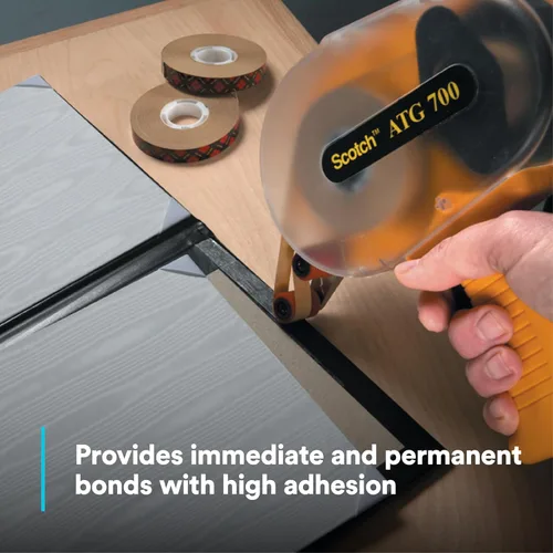 Vista 3 de Scotch Atg - Rollo de cinta adhesiva de transferencia, permanente, soporta hasta 0.5 libras, 0.75 pulgadas x 36 yardas, transparente