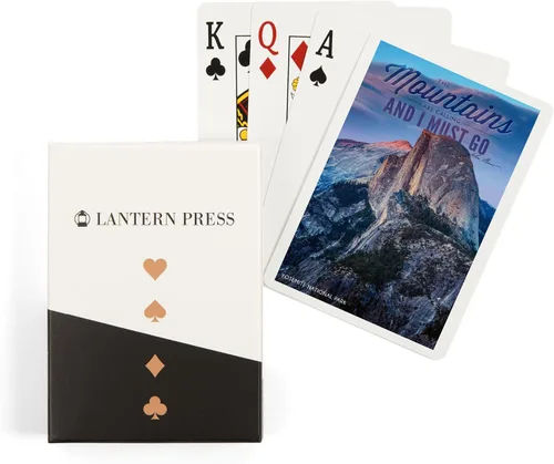 Lantern Press Parque Nacional de Yosemite, California, The Mountains are Calling, Half Dome y Sunset (52 cartas de juego, baraja de cartas de tamaño
