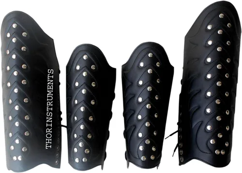 Vista 2 de piel griega Armor vambrace Collectible Brazo Guardia & pierna Gurd réplica Pro