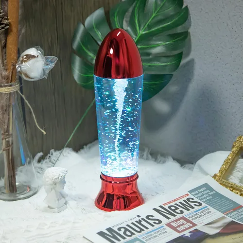 Vista 7 de YAKii - Lámpara de tornado LED que cambia de color, 10.5", juguete de ciencia que genera un tornado, funciona con pilas o un cable USB.