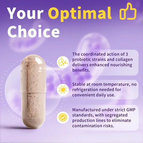 Vista 5 de Probióticos para mujeres pH equilibrio con lactobacillus y prebióticos y colágeno y arándano probiótico para mujer, para digestión* e inmunidad*