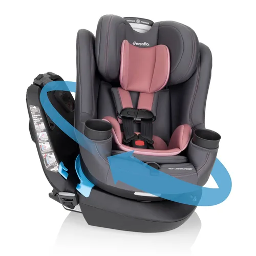 Evenflo REO by Revolve360 - Asiento convertible giratorio para automóvil con funda de limpieza rápida, para bebés y niños pequeños, orientación