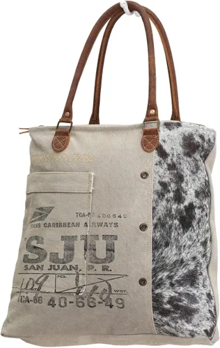 Vista 4 de Myra Bag Bolsa de lona reciclada de vida segmentada S-0705, Gris