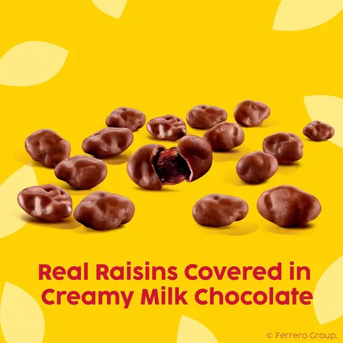 Vista 3 de Raisinets Pasas cubiertas de chocolate con leche, caja de dulces de cine de California sin gluten, 3.1 onzas, paquete de 15