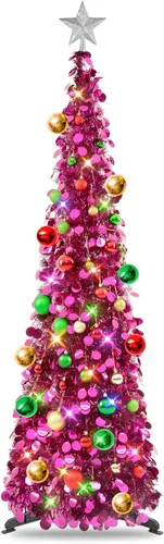 Vista 40 de N&T Nieting - Árbol de Navidad de oropel Negro