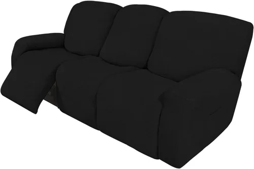 Vista 106 de Easy-Going - Funda elástica para sofá reclinable y sofá cama, 6 piezas, protector de muebles, suave, parte inferior elástica, tela jacquard