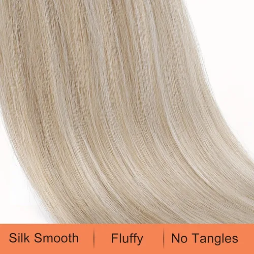 Vista 3 de SEIKEA - Extensión de cola de caballo larga con cordón, cola de caballo falsa recta y natural, extensión de cabello sintético suave con clip