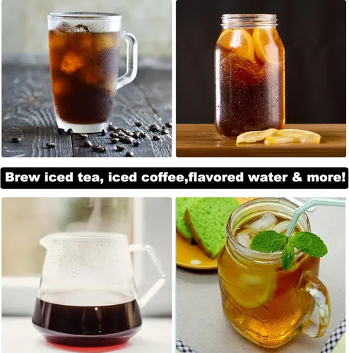 Vista 6 de Máquina de té helado y sistema de preparación de café helado con jarra de 2 cuartos, perfecto para té con infusión de frutas, limonada, agua