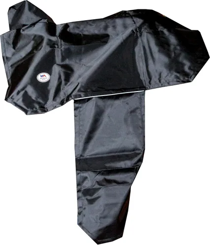 Vista 3 de Majestic Ally Funda impermeable reflectante 1000D para sillín occidental, correas elásticas para fijar de forma segura cada esquina y guardabarros