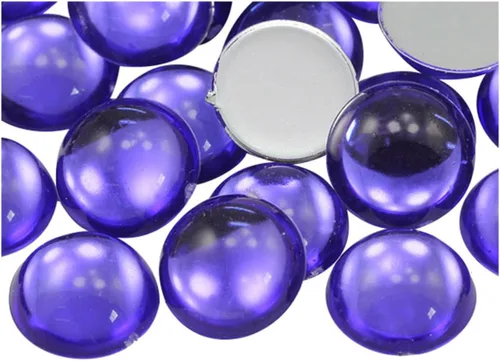 Vista 4 de Allstarco Cabujones redondos de acrílico con parte trasera plana de 0.276 in, 9/32 pulgadas, gemas de perlas de plástico para hacer joyas