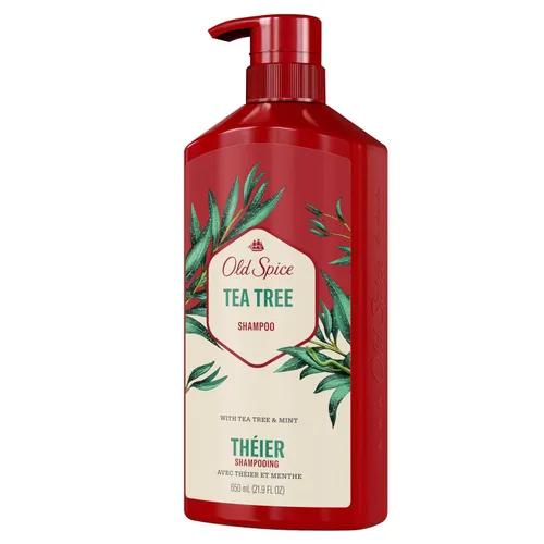 Vista 9 de Old Spice Champú de Árbol de Té para Hombre, Cabello Más Sano, Más Lleno, Más Hidratado, 21.9 Fl Oz Cada Uno, Pack de Dos