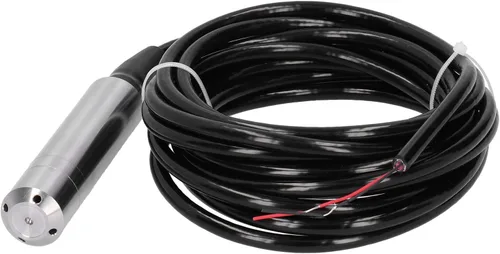 Vista 9 de Transmisor de nivel de líquido Cable de 16.4 ft Sensor de nivel de agua Detector Transmisor de presión para agua, gas, aceite 1232VDC 420mA