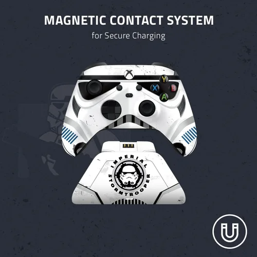 Vista 7 de Razer Limited Edition Stormtrooper Wireless Controller Quick Charging Stand Bundle for Xbox Series XS Xbox One Impulse Triggers - Textured Grips