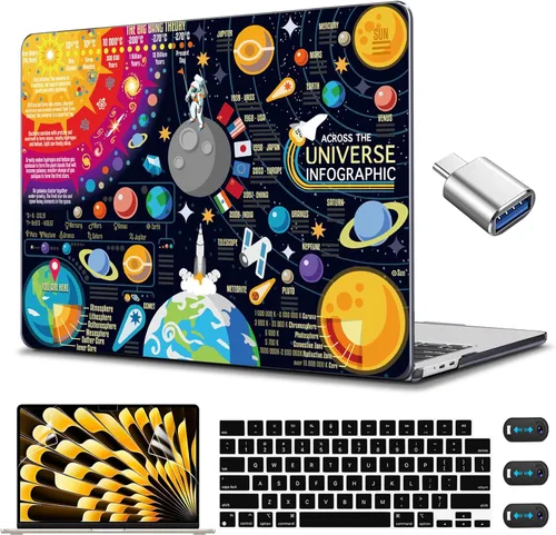Vista 23 de CISSOOK Funda compatible con MacBook Air de 15 pulgadas 2023 2024 2025 2026 versión M5 A3448 M4 A3241 M3 A3114 M2 A2941, carcasa rígida de plástico