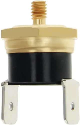Vista 5 de Fielect Interruptor de control de temperatura del termostato KSD301, ajuste Snap Disc Interruptor de temperatura 257.0 °F Cobre M5 normalmente
